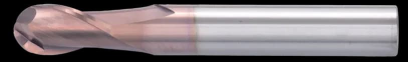 4 mm VHM Schaftfräser,2 Schneiden,Kugelkopf,Standardlänge Für P,H Materialien,TiSiAlCrN beschichtet