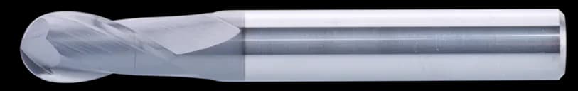 1,5 mm VHM Schaftfräser, 2 Schneiden, Kugelkopf, Standardlänge, Für P, M, K Materialien, AlCrN beschichtet