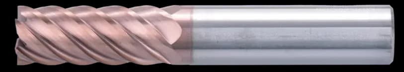 4 mm VHM Schaftfräser, 5 Schneiden, Flach, Standardlänge, Für P, H Materialien, TiSiAlCrN beschichtet