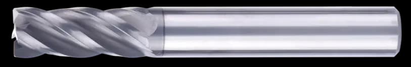 3 mm VHM Schaftfräser, 0.5 mm Fase, 4 Schneiden, Radius, Lang, Für P, M, K Materialien, AlCrN beschichtet