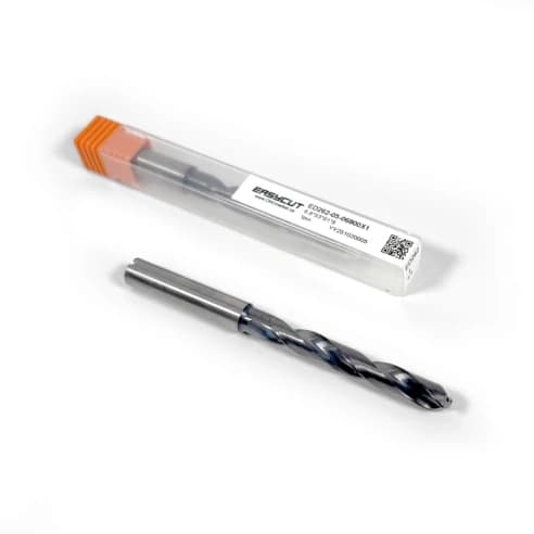 6.8mm Vollhartmetall-Bohrer, 2-schneidig, 5xD, mit Innenkühlung, 140°, 43mm Spanlänge, beschichtet
