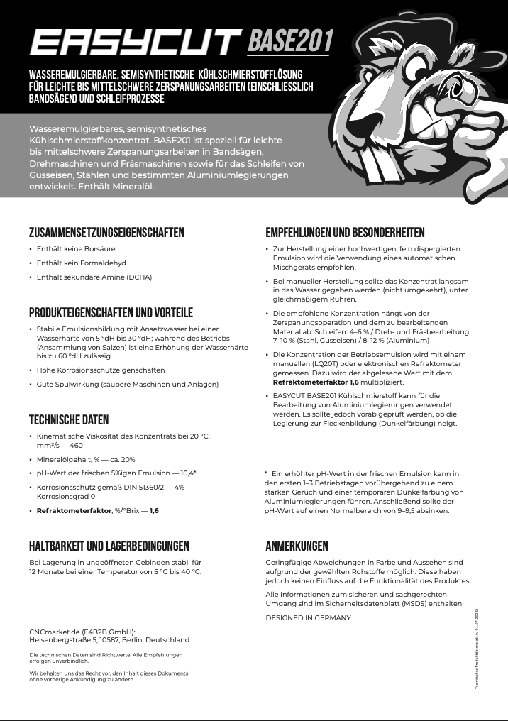 Produktdatenblatt BASE201