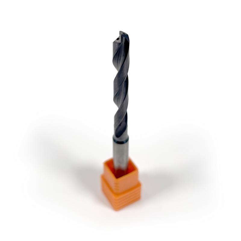 5mm Vollhartmetall-Bohrer, 2-schneidig, 5xD, mit Innenkühlung, 140°, 35mm Spanlänge, beschichtet