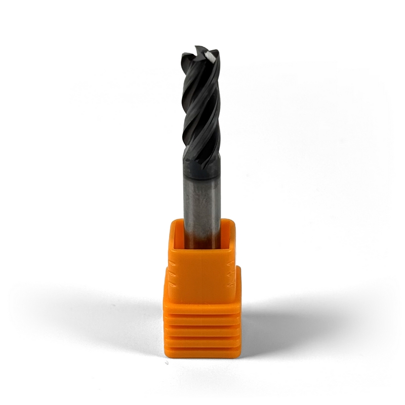 6 mm VHM Schaftfräser, 0.5 mm Fase, 4 Schneiden, Radius, Standardlänge, Für P, M, K Materialien, AlCrN beschichtet