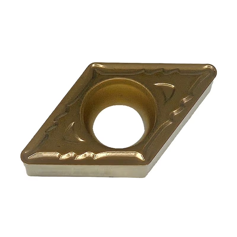 DCMT 11T308 Hartmetall-Wendeschneidplatte (CVD) für M-Werkstoffe, HE3 Halbschlichtspanbrecher, Sorte EC511D