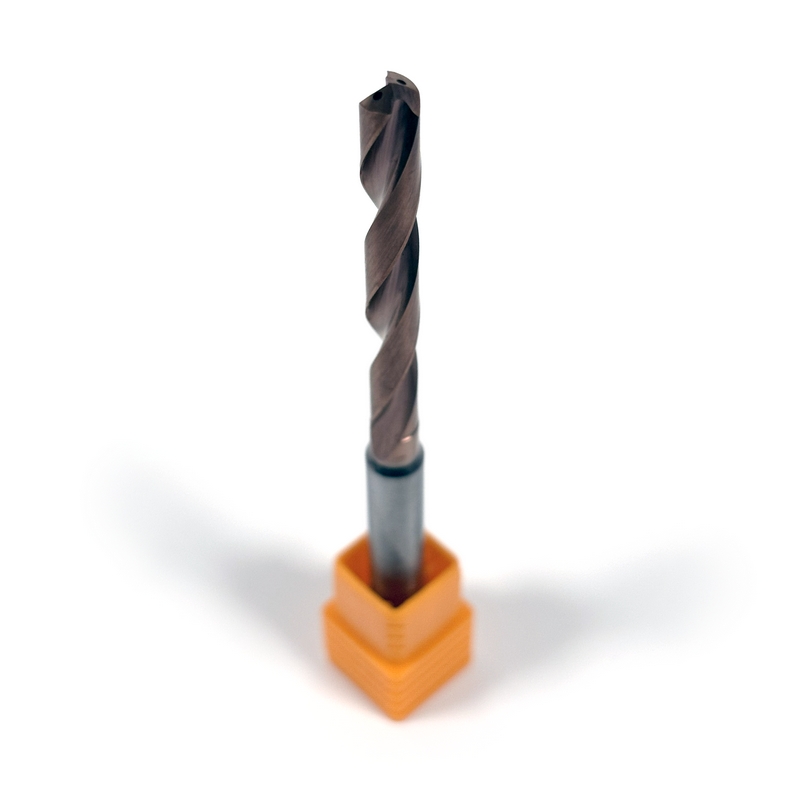 5mm Vollhartmetall-Bohrer, 2-schneidig, 5xD, mit Innenkühlung, 140°, 35mm Spanlänge, beschichtet