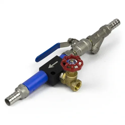 Mixer for making coolant (emulsion) for CNC machines, concentration 0-30%. Drum (55 GAL / 208L)  mounting design