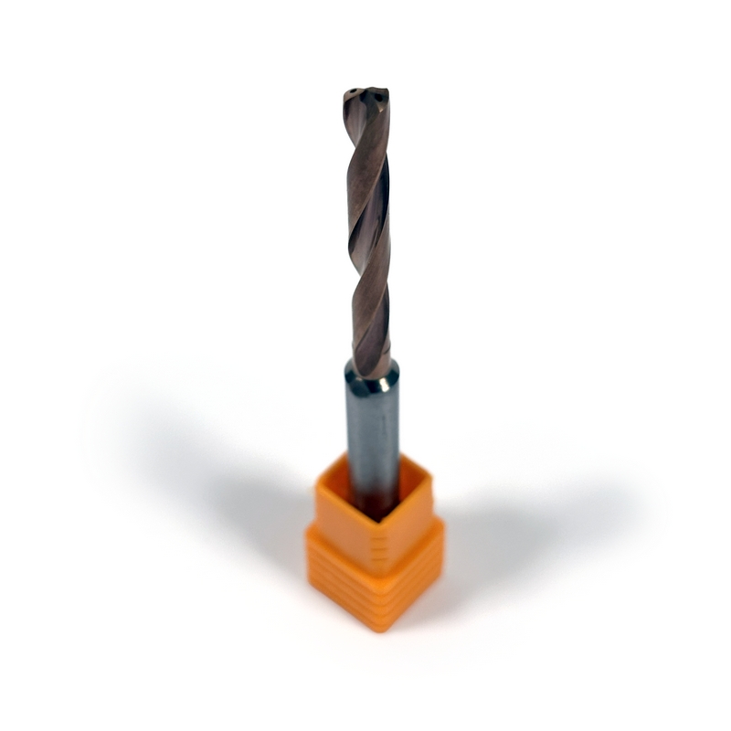 4.2mm Vollhartmetall-Bohrer, 2-schneidig, 5xD, mit Innenkühlung, 140°, 29mm Spanlänge, beschichtet