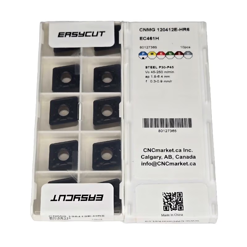 CNMG 120412 Hartmetall-Wendeschneidplatte (CVD) für P-Werkstoffe, HR6 Schruppspanbrecher, Sorte EC461H