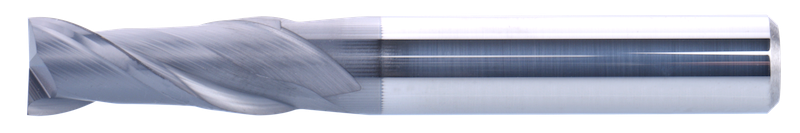 3 mm Solid Carbide End Mill, 2 Flutes, Flat, Standard length, For P, M, K materials, AlCrN coated