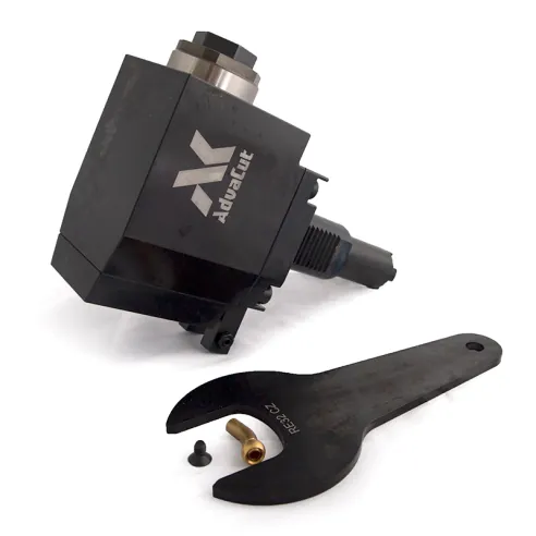 Angle (90°) live driven tool for VDI40 turret with 117.55mm coupling, ER32, RATIO 1:1