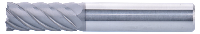 18 mm Solid Carbide End Mill, 6 Flutes, Flat, Standard length, For P, M, K materials, AlCrN coated