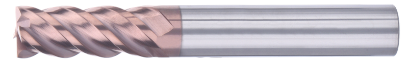 2.5 mm Solid Carbide End Mill, 4 Flutes, Flat, Standard length, For P, H materials, TiSiAlCrN coated