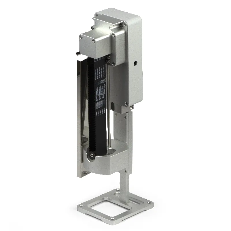 Belt type Oil Skimmer with impeller and adjustable independent stand for CNC machines with tank coolant level 90-210mm